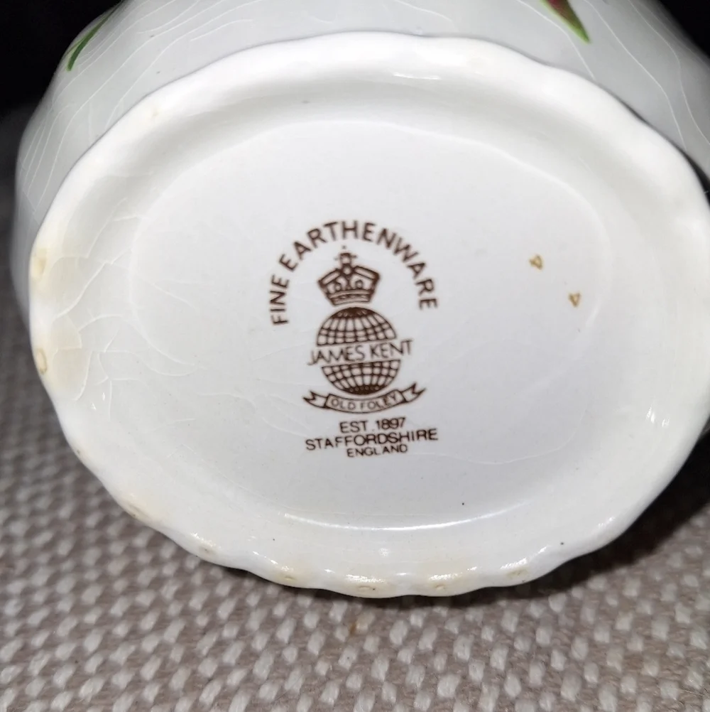 A vintage James Kent Old Foley Staffordshire creamer.